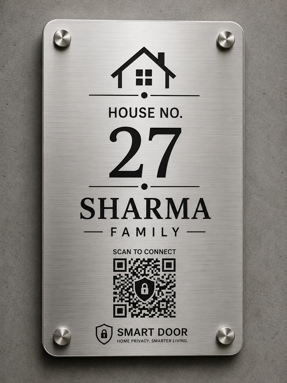Stainless Matte Smart Door
